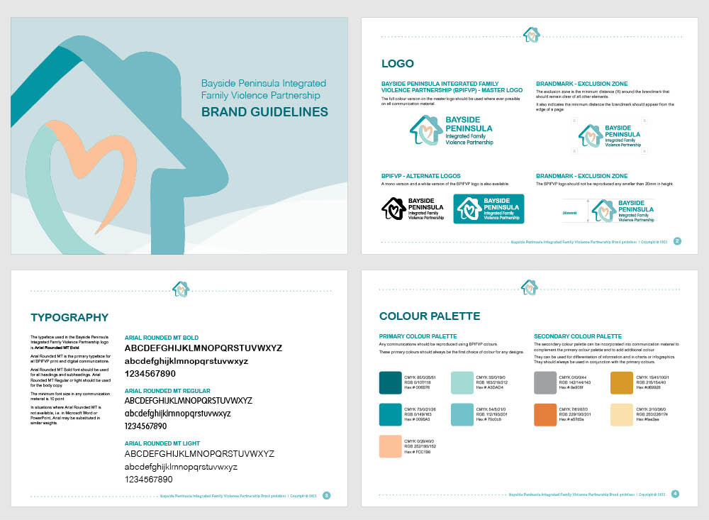 Bayside Peninsula Integrated Family Violence Partnership brand guidelines