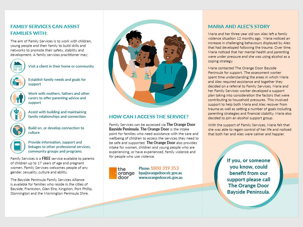 Bayside Peninsula Child and Family Alliance brochure